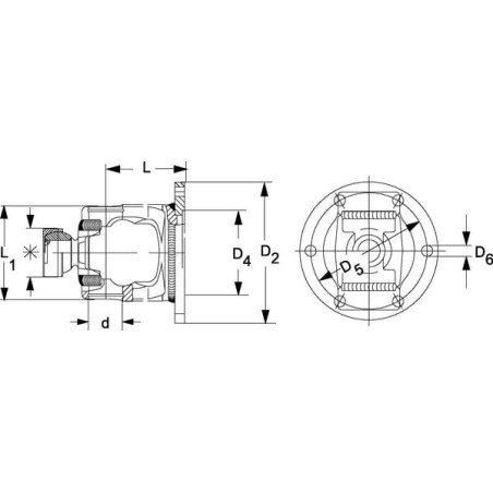 Yoke, Flange, P480 Walterscheid - 3519310