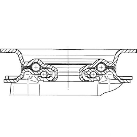 Lenkrolle mit Polyurethan-Lauffläche - 3470IEP100P62