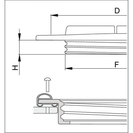 Pokrywa zbiornika pierścień mocujący 620 mm kpl. - 3514180AKB
