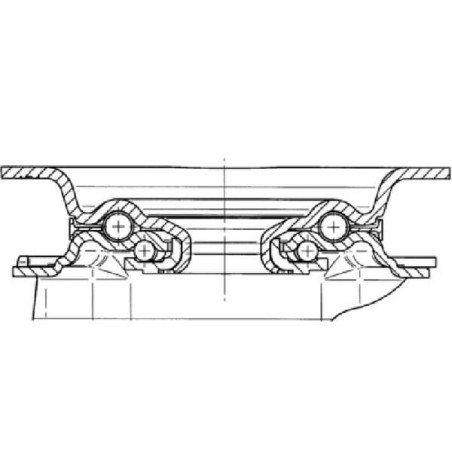 Lenkrolle mit Polyamidrad - 3470UOR200P63