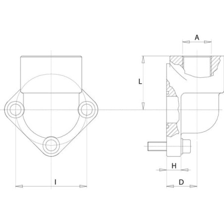 Flange angled 35 G 1-1/4 M12 - 35G20M12