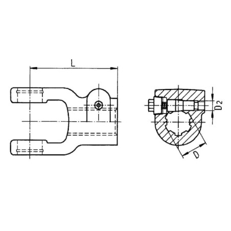 Gabel 1.3/4-20 CC - 361832