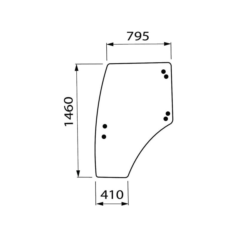 Window glass - 3656165M1 Window glass - 3656165M1