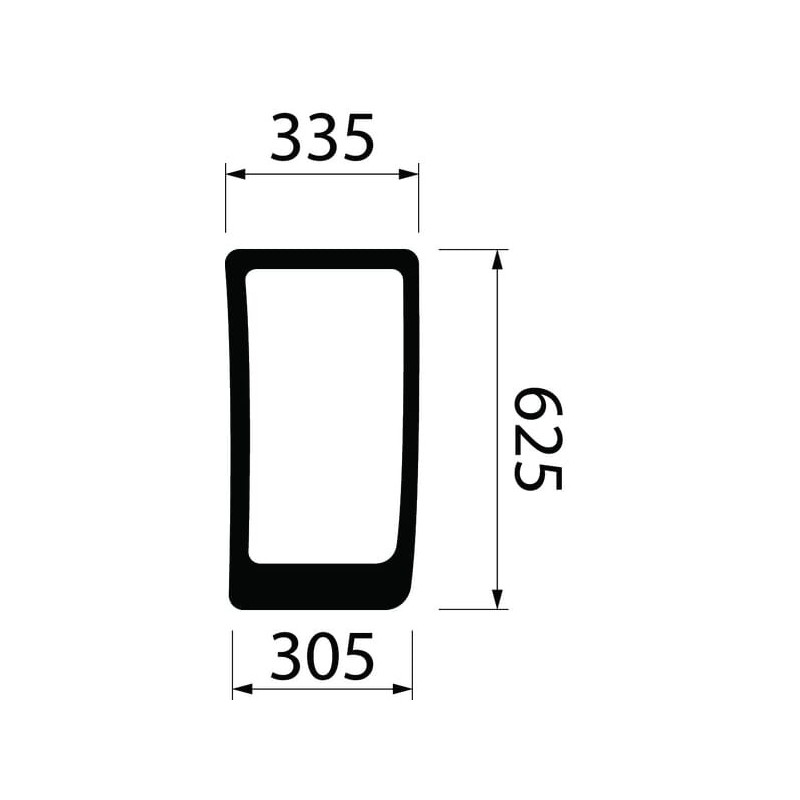 Glass, front lower LH - 3674693M3