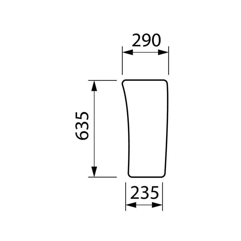 Glass, front lower LH - 3679548M1 Glass, front lower LH - 3679548M1