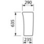 Glass, front lower LH - 3679548M1 Glass, front lower LH - 3679548M1