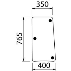 3677077M1 Landini, Seitenfenster 