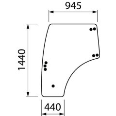 3679563M1 Landini, Türscheiben 