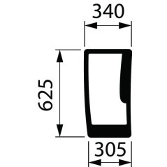 3674694M3 Landini, Front glass 