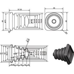 Osłona gumowa - 389911KR