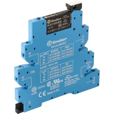 Przekaźnik interfejsowy modułowy EMR ATEX MasterBASIC 1CO 6A 12V UC - 391100120060