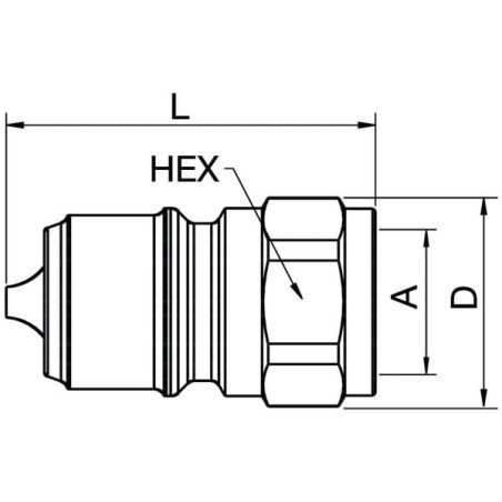 Quick release coupling male 3/8 inch Tema T series - 382138TE