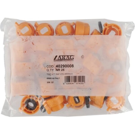 Pokrywka dyszy, bagnet, SW8, pomarańczowy, z uszczelką, 25 szt., Arag - 40290008P025