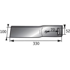 Streichschiene R. - 400178D