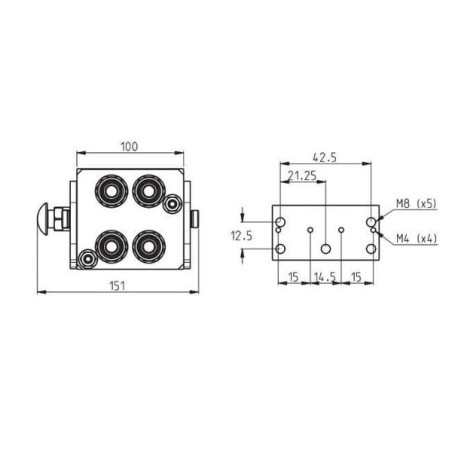 Multifaster 4x3/4 Zoll - 3P412434GMC