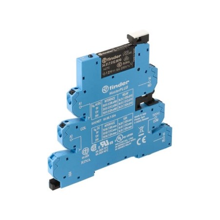 Relay interface Mod. EMRMasterPLUS push-in.6.2mm.1CO 6A/24.240V UC - 396102400060