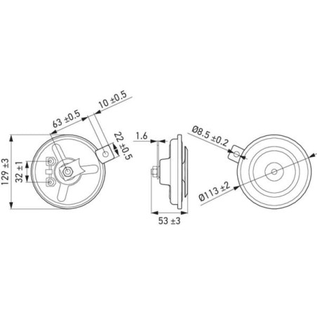 Klakson 12V Hella - 3BA002768082