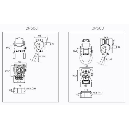 Multifaster G DN10-4 x 1/2 inch BSPP movable section plug - 3P508G412GMC