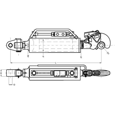 Hydraulic toplink cat.4 - 3PHGCC2VS