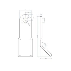 409795 Kramp, Hammer mill knives 