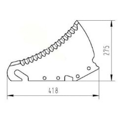 Silage wagon knife, short - 41517501