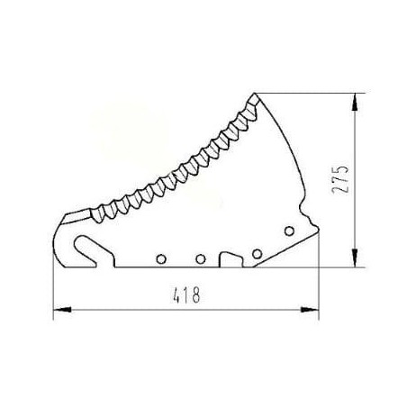 Silage wagon knife, short - 41517501
