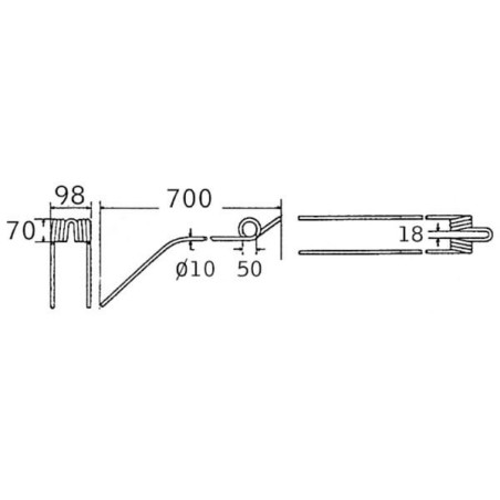 Original Lely swath tine - 4105203690