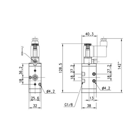 Solenoid valve 3/2-way - 43801522