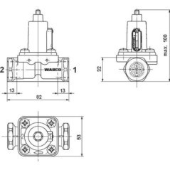 4341001250 Wabco, Zawory przeciążeniowe 