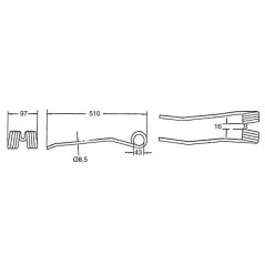 Rotary tine Pöttinger - 436141KR