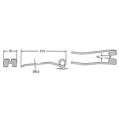 Rotary tine Pöttinger - 436141KR