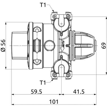 Regulator przepływu T1F 0.8/3.0 mm - 441215AKB