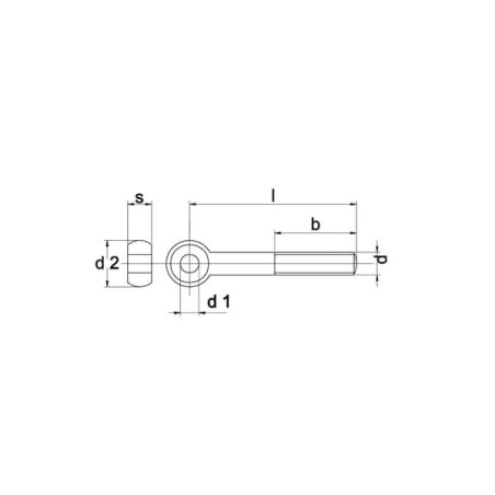 Augenschraube M12x60 V2A - 444B1260RVS