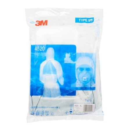 Disposable overalls, size M, white, by 3M - 4520M