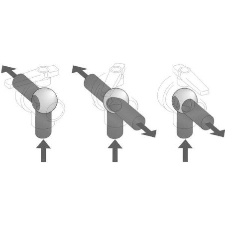 Ball valve T7 3-way, continuous - 45534447