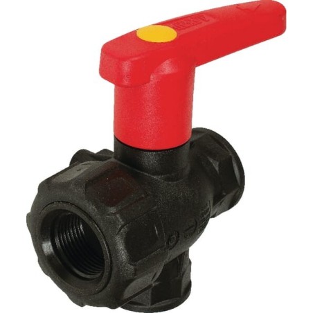Ball valve 1 inch - Continuous, long handle 3-way - 45531114A