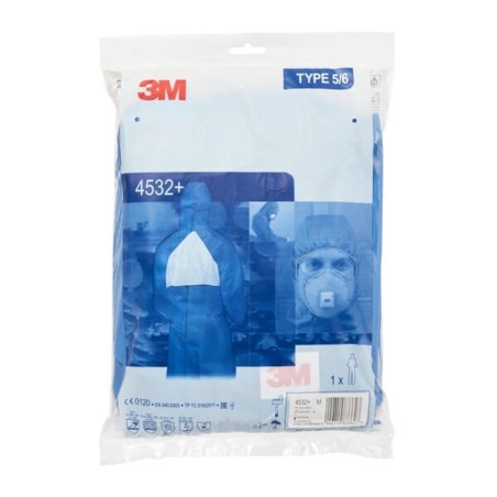 Disposable overalls, size M, blue, by 3M - 4532BM