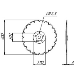 Scheibe flach 410 mm - 451371KR