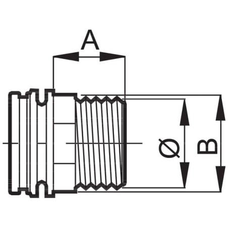 Strt. threaded piece 1 1/2 inch m. - 460360