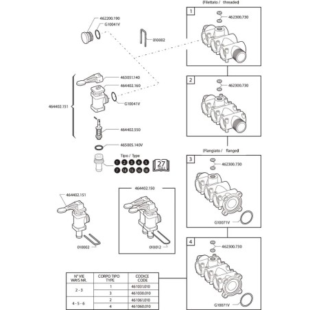Section Valve 3 Sections - 461030