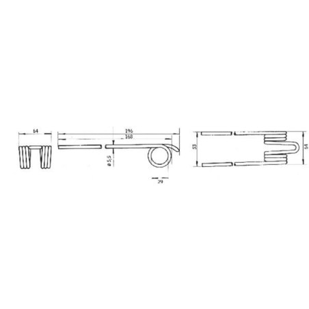 Schuitemaker pick-up tine - 458053N