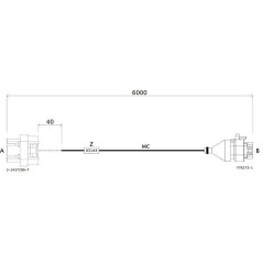 Computer - GPS receiver connection cable 6m - 4675000120