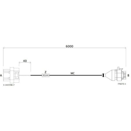 Computer - GPS receiver connection cable 6m - 4675000120