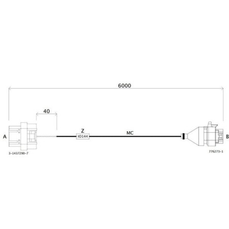 Monitor-IN cab connector cable 3.3m - 4679002210