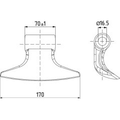 Flail 70x170 D16R88p - 483304