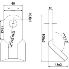 483685 Kramp, Hammer mill knives 