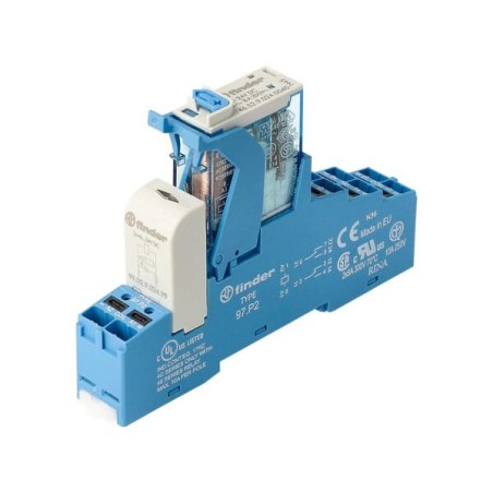 Relay interface Mod. push-in terminal 2CO 8A/24V DC/Agni/LED/diode - 4CP290240050