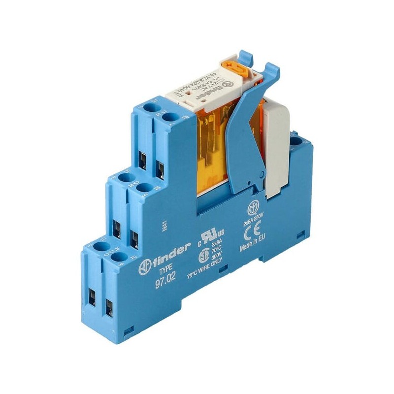 Relay interface Mod. screw terminal 2CO 8A/24V AC/Agni/LED/varistor - 4C0280240060