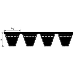 Power belt 4 ribs 3550 Optibelt - 4SPB3550