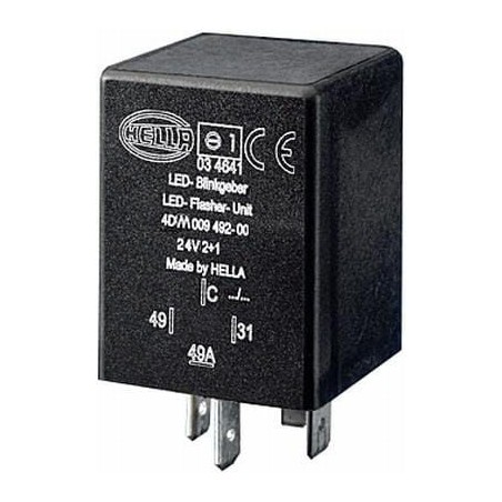 Flasher relay LED 4 polig 24V - 4DM009492001